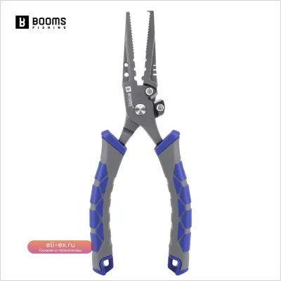 Рыболовные плоскогубцы Booms Fishing XW12 Carbon Steel 8.5 дюйма с леской для плетеной лески, обжимной инструмент, съемник крючков, многофункциональный рыболовный инструмент