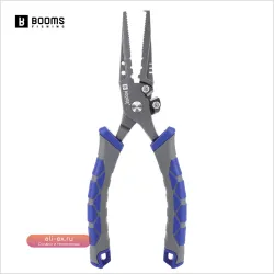 Рыболовные плоскогубцы Booms Fishing XW12 Carbon Steel 8.5 дюйма с леской для плетеной лески, обжимной инструмент, съемник крючков, многофункциональный рыболовный инструмент