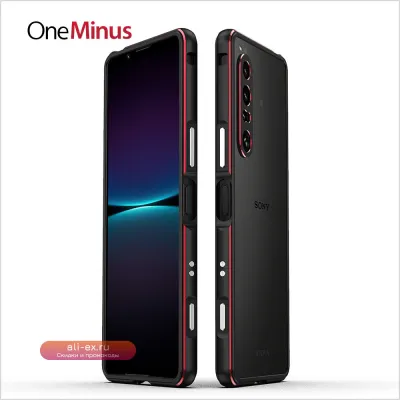 Чехол-бампер из алюминия для Sony Xperia 1 IV, 10, 1 V, 5 IV с защитой камеры