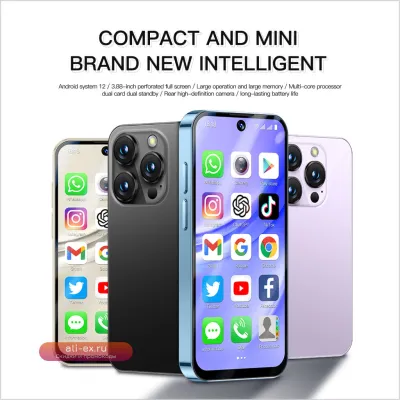 SERVO 19PRO 4G LTE Mini Смартфон 32GB Android 12 Две SIM Type-C