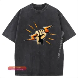 Футболка "Электрик" винтаж унисекс