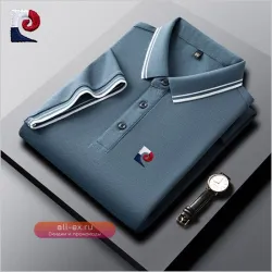 Летняя мужская футболка-поло с коротким рукавом, модный бизнес-кэжуал, дышащая и прохладная