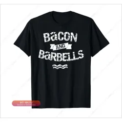 Футболка "Бекон и штанги" для тренировок в спортзале