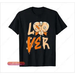 Футболка с принтом "Orange Loser Lover Pink Drip Heart" для мужчин и женщин