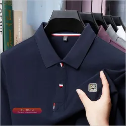 Мужская летняя рубашка-поло из 100% хлопка с фирменной эмблемой, дышащая, для бизнеса и отдыха