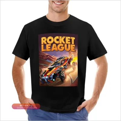 Футболка Rocket League с принтом животных для мальчиков, летний топ, мужская футболка с графикой