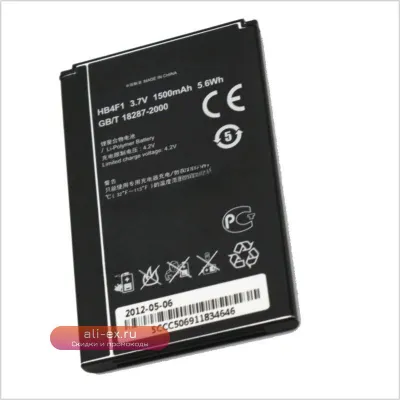 Аккумулятор HB4F1 3.7V 1500mAh для Huawei U8220, U8230, E5830, E5838, E5, C8600, E585, Ascend M860, U8800, C8800, U8520