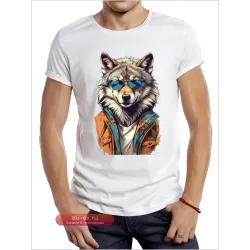 Футболка с принтом волка для мужчин FPACE