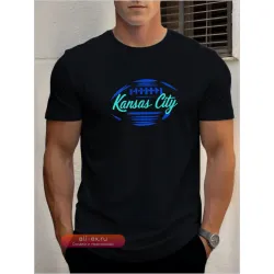 Футболка мужская хлопковая с принтом "Kansas City Football"
