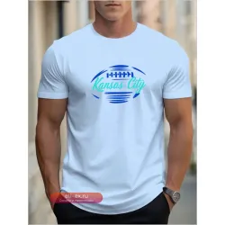 Футболка мужская хлопковая с принтом "Kansas City Football"