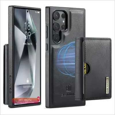 Чехол-кошелёк 2 в 1 JEEHOOD Luxury для Samsung Galaxy S23 FE S24 Plus S25 Ultra, магнитный, кожаный, съёмный, задняя обложка