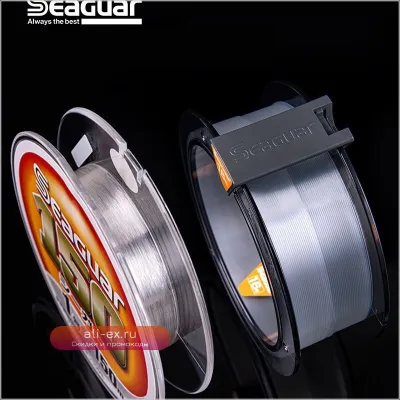 Леска Seaguar Japan Orange Yellow Transparent Carbon Line для морской рыбалки