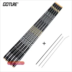 Удочка Goture GOLDLITE телескопическая 3.6-7.2м, карбон, ультралегкая, пресноводная