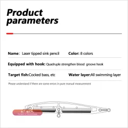 Крючки для рыбалки SANLIKE Pencil Sinker 8см, 10г, усиленные, с желобком для крови, для морской и пресноводной рыбалки на басса