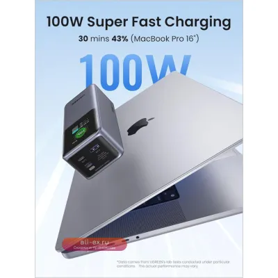 UGREEN Nexode Power Bank 20000mAh 130W с TFT-дисплеем