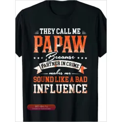 Мужская хлопковая футболка с принтом "They Call Me Papaw", стандартный крой, круглый вырез, геометрический узор, эластичная ткань