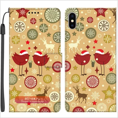 Чехол-книжка с принтом для Xiaomi Redmi Note 13/12/11 Pro/A1 Plus/K30 Pro Poco F3 с персонализацией