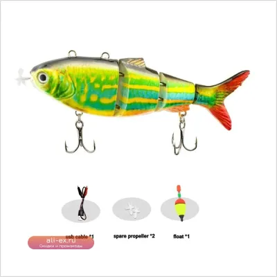 Электрическая приманка Bionic Fish с автоматическим плаванием, USB-зарядкой и LED-подсветкой - набор воблеров для рыбалки