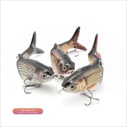 Электрическая приманка Bionic Fish с автоматическим плаванием, USB-зарядкой и LED-подсветкой - набор воблеров для рыбалки