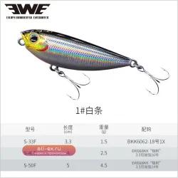 Спиннинговая приманка EWE 25 New Surface Tethered Pencil Floating Long Casting для рыбалки на мостах и в озерах