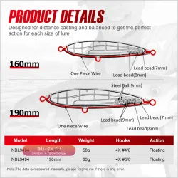 Noeby Big Pencil Stickbait Trolling Floating Surface Lure для морской рыбалки GT