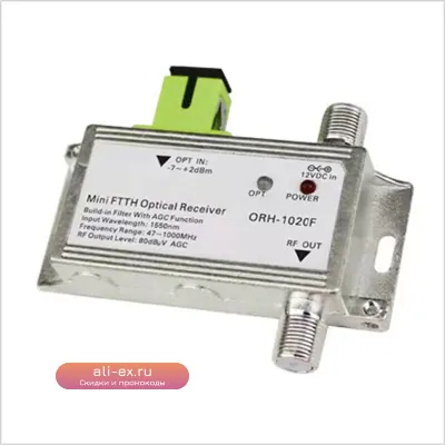 CATV Оптический Приемник 47-1000MHz с Фильтром и AGC 1020A/1120A FTTH SC APC