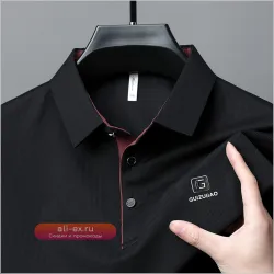 Мужская рубашка-поло с коротким рукавом и бахромой, приталенная, однотонная, бизнес-кэжуал