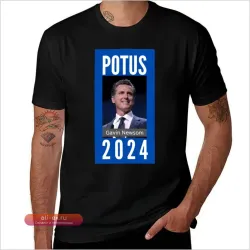 Футболка Gavin Newsom for POTUS 2024 в стиле корейской моды
