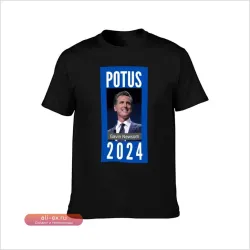 Футболка Gavin Newsom for POTUS 2024 в стиле корейской моды
