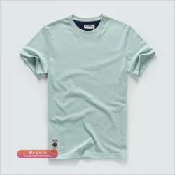 Мужская хлопковая футболка с коротким рукавом, однотонная, мультиколор