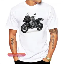 Футболка мужская Kaus Desain Motor GS Adventure R1250 Классик Белая L/S