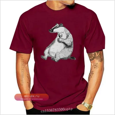 Мужская футболка New Badger с винным принтом, классический крой (размер США)