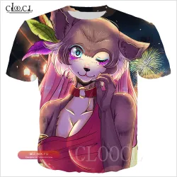 Футболки Аниме Beastars 3D Принт с коротким рукавом для мужчин и женщин S-7XL