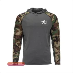 Летняя рыбацкая рубашка Huk Fish Gear с длинным рукавом, капюшоном и маской, быстросохнущая, дышащая, защита от УФ 50+