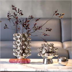 Ваза-шар Artisan Luxury Silver Mirror-Plated для центра стола