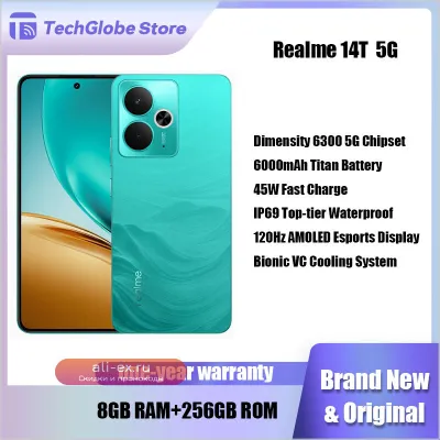 Смартфон realme 14T 5G с процессором Dimensity 6300, аккумулятором 6000 мАч, 6.67" AMOLED 120 Гц и защитой IP69