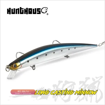 Hunthouse Tide Minnow Slim 175S: 175мм/34г джеркбейт для морского окуня и форели