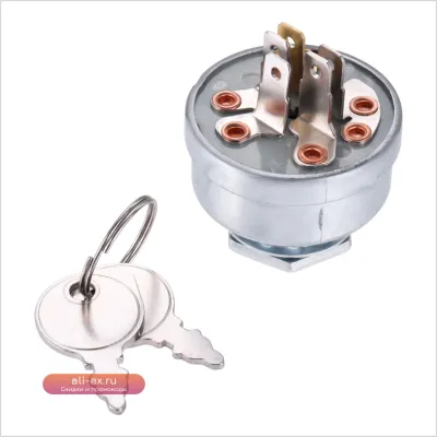 Замок зажигания с ключами для газонокосилок Hustler, Big Dog, Exmark, Troy Bilt, Bobcat, Toro, AYP, Husqvarna
