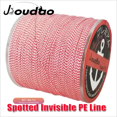 Плетёная леска Jioudao Invisible PE 8 нитей, 300м, красная точка, мультифиламентная для карповой ловли