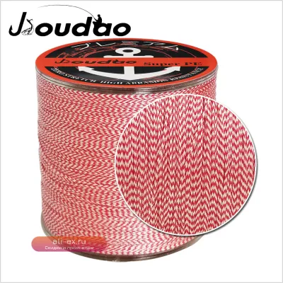 Плетёная леска Jioudao Invisible PE 8 нитей, 300м, красная точка, мультифиламентная для карповой ловли
