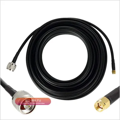 Кабель коаксиальный SMA-Male/N-Male LMR240 20м ROHS