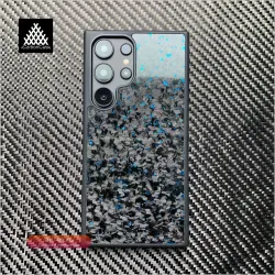 Чехол из настоящего глянцевого кованого карбона с магнитами для Samsung S25/S24/S23/S22/S21 Ultra, A13/A14/A15/A16/A54/A55/A23/A73/A24/A25/A05s