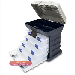 Коробка для рыболовных снастей с многофункциональным отсеком и вместительным хранилищем блесен и аксессуаров