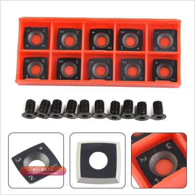 Сменные твердосплавные пластины 15x15x2.5-R150 для токарных станков с ЧПУ, режущие пластины с фаской 30 градусов