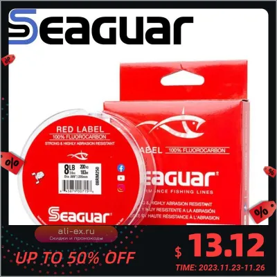 Леска SEAGUAR RED LABEL 6-12LB 100% флюорокарбон