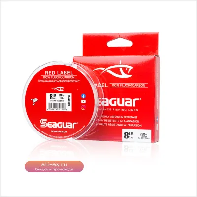 Леска SEAGUAR RED LABEL 6-12LB 100% флюорокарбон