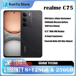 Смартфон realme C75 4G 8/128GB/256GB с защитой IP69 и мощной батареей 5828 мАч
