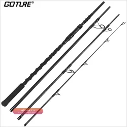 Удилище Goture Bravel 4-секционное для серфовой рыбалки 9-12 футов, карбоновое, для морского окуня, форели, кастинговой ловли, туристическое