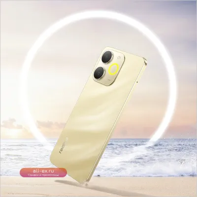 Смартфон realme Note 70T 4G 6.75" 90Hz, 6000 мАч, 4/64/128/256 ГБ, 13 Мп AI Камера, IP54
