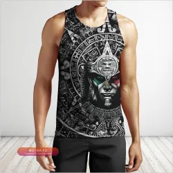 Футболка Aztec Warrior 3D - унисекс, с принтом в мексиканском стиле, Harajuku